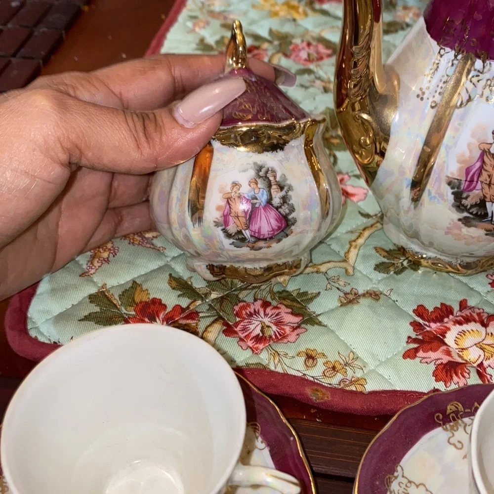 Vintage porcelain 15 pc tea set..